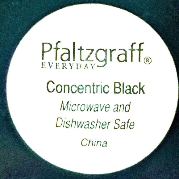 Pfaltzgraff Concentric Black 11" Earthenware Dinner Plate Brown Wood Tone Rings - Picture 3 of 10